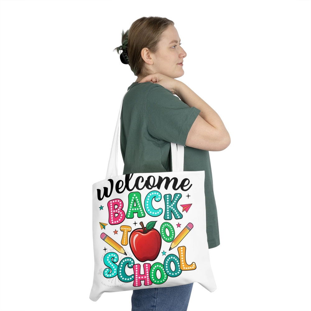 Colorful Welcome Back to School Tote Bag
